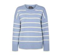 PIECES Women's Pcmathilde LS O-Neck Knit Noos Bc Jumper, Faded Denim, L