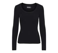 PIECES Women's Pcmira LS U-Neck Knit Noos BC Knitted Jumper, Black, L