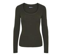 PIECES Women's Pcmira LS U-Neck Knit Noos BC Knitted Jumper, Forest Night, S