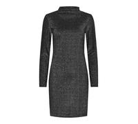 PIECES Women's Pcmonica Ls Glitter Dress Noos, Black/Detail:Silver, L