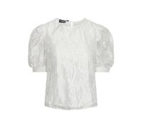 PIECES Women's Pcnala 2/4 Jaquard Top Blouse Shirt, Cloud Dancer, M