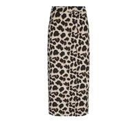 PIECES Women's Pcnala Hw Midi Skirt Mm Bc, Black/AOP: Big Leo, L