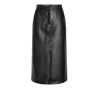 PIECES Women's Pcneeth Hw Pu Midi Skirt, Black, M