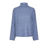PIECES Women's Pcnell Ls High Neck Knit Noos Jumper, Hydrangea, S