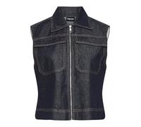 PIECES Women's Pcnevin SL Vest, Dark Denim Blue, L