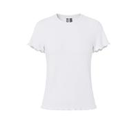 PIECES Women's Pcnicca Ss O-Neck Top Noos T-Shirt, Bright White, L