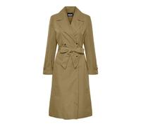 PIECES Women's Pcnova Trench Coat, Lead Gray, XS
