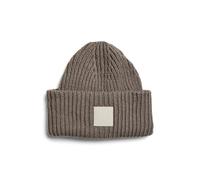 PIECES Women's Pcnuca Hood W. Patch Knitted hat, Fossil, One Size Fits All