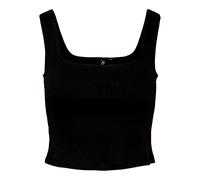 PIECES Women's Pcnukisa Cropped Tank Top Noos Bc, Black, Large