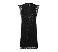 PIECES Women's Pcolline Sl Lace Sequins Dress Noos, Black, S