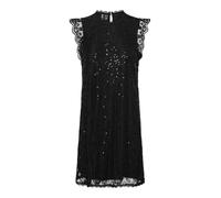 PIECES Women's Pcolline Sl Lace Sequins Dress Noos, Black, S