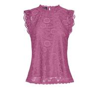 PIECES Women's Pcolline Sl Lace Top Noos Bc, Ibis Rose, M