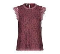PIECES Women's Pcolline Sl Lace Top Noos Blouse Shirt, Tawny Port, M