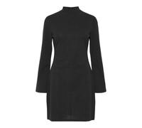 PIECES Women's Pcpaige Reem Ls Mock Neck Dress Bc, Black/Detail: Silver Lurex, L
