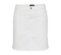 PIECES Women's Pcpeggy Hw Color Denim Skirt Cp, Bright White, S