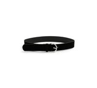 PIECES Women's Pcpira Suede Waist Belt, Black/Detail:Silver Trim, 80