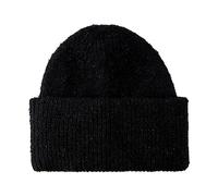 PIECES Women's Pcpyron Hood Noos Bc Knitted hat, Black/Detail: Gold Lurex, One Size Fits All