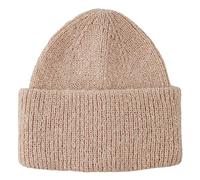 PIECES Women's PCPYRON Hood NOOS BC Knitted Hat, Cameo Rose/Detail: Silver Lurex, One Size