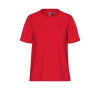 Pieces Women's Pcria Ss Fold Up Solid Tee Noos Bc T-Shirt, Lollipop, XS