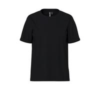 PIECES Women's Pcria Ss Fold Up Tee Noos T-Shirt, Black (Black Black), 10 (Manufacturer size: Small)