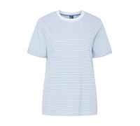Pieces Women's Pcria Ss Fold Up Tee Stripes Noos Bc T-Shirt, Bright White, M