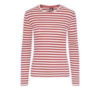 PIECES Women's Pcruka Ls Top Noos Bc Longsleeve T-Shirt, Bittersweet/Stripes: Cloud Dancer, XS