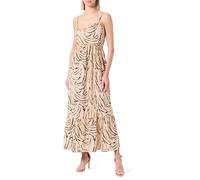 PIECES Women's Pcsade Strap Long Dress Noos Bc Maxi, Silver Mink/AOP: Graphic Zebra, XL