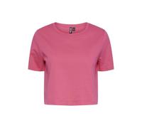 PIECES Women's Pcsara SS Short Tee Noos T-Shirt, hot Pink, XS