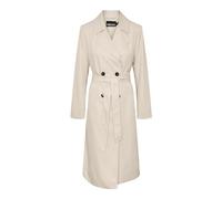PIECES Women's Pcscarlett Ls Trench Coat Noos Trenchcoat, Silver Gray, S