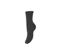 PIECES Womens Pcsebby Glitter Long 1 Pack Noos Socks, Black/detail: Silver Lurex