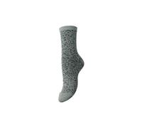 PIECES Women's Pcsebby Glitter Long AOP Socks Noos Bc, Castor Gray, One Size