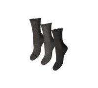 PIECES Women's Pcsebby Glitter Long Socks Noos, Black/Pack:3-Pack Black/Black Gold/Black Silve, One Size (Pack of 3)