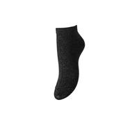 PIECES Women's Pcsebby Glitter Sneaker Sock Bc Noos, Black, One Size