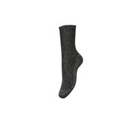 PIECES Women's Pcsebby Glitter Stripe Noos Socks, Black/stripes: black, One Size