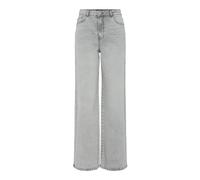 Pieces Women's Pcselma Hw Wide Jeans Lg Noos Bc, Light Grey Denim, 27W x 32L