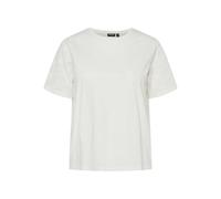 PIECES Women's Pctandrea SS Embrodiery T-Shirt JRS Bc, Cloud Dancer, XS