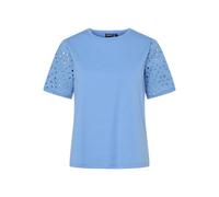 PIECES Women's Pctandrea SS Embrodiery T-Shirt JRS Bc, Lichen Blue, M