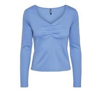 PIECES Women's Pctania Ls Top Noos Bc Long Sleeve Shirt, Marine Blue, S