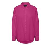 PIECES Women's Pctanne Ls Loose Shirt Noos Blouse, Beetroot Purple, S