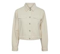 PIECES Women's Pctessie Ls DNM Jacket Mb873 Noos Bc Denim, Grey (Whitecap Gray), M