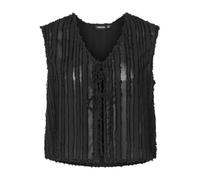 PIECES Women's Pctobine SL Top WVN, Black, XL