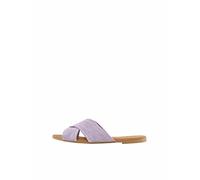 PIECES Women's PSMARNIE Suede Sandal, Orchid Bloom, 3.5 UK