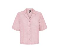 Pieces Women's Shirt, Pink Lemonade/Stripes: Bright White, S