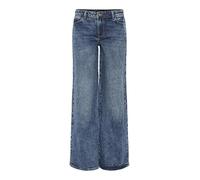 PIECES Women's Wide Jeans, Medium Blue (Medium Blue Denim), 26W x 32L