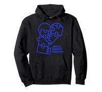 Piecing Together Happiness Puzzle Heart Design Pullover Hoodie