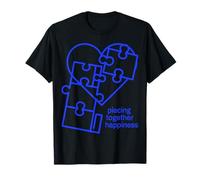 Piecing Together Happiness Puzzle Heart Design T-Shirt