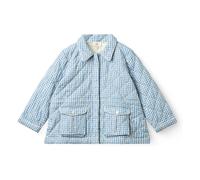 Pied de Poule organic cotton quilted jacket Blue 2 years