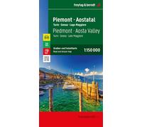 Piedmont - Aosta Valley Road and Leisure Map: Turin - Genua - Lago Maggiore, mit Top Tips