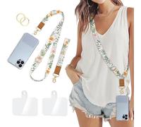 Piefly Cell Phone Lanyard Crossbody Wrist Strap Adjustable for Women Flower