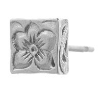 Piena Hawaiian Jewelry Earring for Women Hypoallergenic Surgical Stainless Steel 316L One Piece Square Plumeria Flower Scroll Wave Nalu(for One Ear), metal, no gemstone